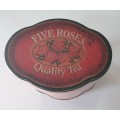 Five roses tea tin as per photos