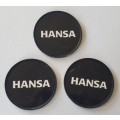 3 HANSA tin coasters as per photos