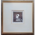 Framed ANINE BARNARD etch as per photo