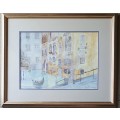 Framed watercolour painting by LOUISE DUNNING as per photo