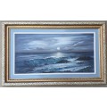 Framed oil painting by STANLEY E. SMITH as per photo