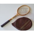 Vintage RUCANOR wood tennis racket for wall decor as per photo.