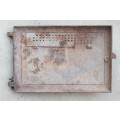 Vintage cast iron oven door as per photo