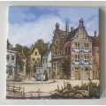 Hand decorated tile - made in Holland as per photo.