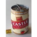 Large 5 liter CASTLE LAGER tin as per photos