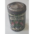 Five roses tin as per photos