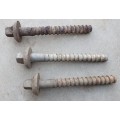 3 Vintage SAR sleeper bolts as per photo