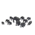 Lot of 11 Hand carved wooden Elephants