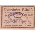 Error - 1920 Austria Riedmark 20 Heller (counterstamp/misscut)