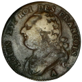 1792 A-4, France 12 Deniers/1 Sol - Lous XVI