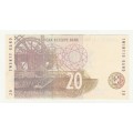 1993 South Africa CL Stals Type 9, Second Issue R20 UNC