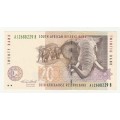 1993 South Africa CL Stals Type 9, Second Issue R20 UNC