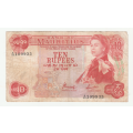 1967 Mauritius 10 Rupees Signature 4