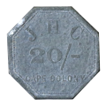 1898 Cape Colony JH Cartwright Twenty Shillings (20/-) Token