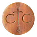 Chile (No date) Telephone Token- CTC, Arrow down, Bronze Large type