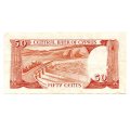 1988 Cyprus 50 Cents, Pick#52