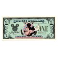 1987 Disney Dollars $1, Mickey Mouse, D Series First Year