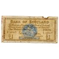 1967 Bank of Scotland 1 Pound, Pick#105b, top edge damage