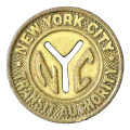 1970-1980 United States, New York City Transit Token, 1 Fare, Variety 2