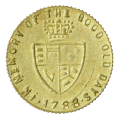1788 United Kingdom, Spade Half Guinea Gaming Token - George III In memory of the good old days