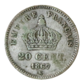 1867-K France 20 Centimes, Key Date, 90 566 Minted
