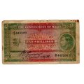 1939 Malta 5 Shillings, Pick#12, A1 Series