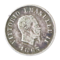 1863 Italy 50 Centesimi, Vittorio Emanuele II