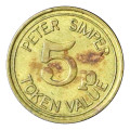 No Date United Kingdom Peter Simper 5 Pence Brass Token