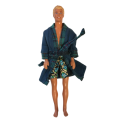 1968 Mattel Inc (Indonesia) Ken Doll, head from 1991 Mattel Inc (Indonesia) with Bath Robe and Swimm