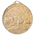 1936 Johannesburg Empire Exhibition: Building / Ox Wagon Bronze medallion