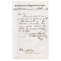 1888 The Standard Bank of British South Africa Limited: letter to client
