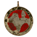 Hyderabad, Amir E. Pakistan Muhammad Ali Jinnah Enameled Medallion - Handmade by the Deccan Button F