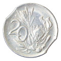 Error 1976 double clipped planchette 20 Cent