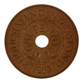 1963 Rhodesia & Nyasaland Penny