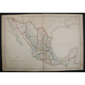 1859 Mexico Map by J. W. Lowry-Has a slight tear in the bottom middle
