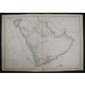 1859 Arabia Map by Edward Weller