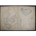 1859 Denmark With Schleswic And Holstein, Iceland, The Faroe Islands and Greenland Map by J. W. Lowr