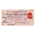 1945 Die Nationale Bank van Suid Afrika (Barclys Bank) Heilbron Cheque, Oranje Vrystaat 14 Pound
