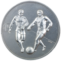 Unissued aluminum Soccer medallion, custom issue by Balgiari