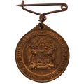 1947 Royal Visit of King George VI and Queen Elizabeth Bronze medallion with lug