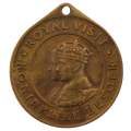 1947 Royal Visit of King George VI and Queen Elizabeth Bronze medallion without lug