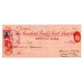 1957 The Standard Bank of South Africa Cheque, Strand Cape, 12 Pounds with Chairman, secretary and T