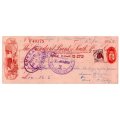 1958 The Standard Bank of South Africa Cheque `Light of Islam`, Strand Cape, 14 Pounds 18 Shillings