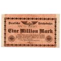 1923 German Berlin Reichsbanknote 1 Million Mark Low Serial `004368`