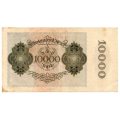 1922 German Berlin Reichsbanknote 10 000 Mark Pick#72, Low Serial # `000742`