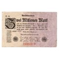 1923 German Berlin Reichsbanknote 2 Million Mark Star Note (Replacement) Pick#103
