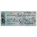 1909 The Standard Bank of South Africa Ladismith (Cape Colony) Cheque, 4 Pounds 16 Shillings 10 Penc