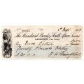 1908 The Standard Bank of South Africa Limited Ladismith (Cape Colony) Cheque, 20 Pounds