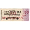 1923 German Berlin Reichsbanknote 50 Million Mark Pick#98a