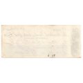 1908 The Standard Bank of South Africa Limited Ladismith (Cape Colony) Cheque, 35 Pounds 19 Shilling